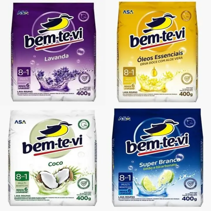 Lava Roupa em Pó Fragrâncias Bem-Te-Vi
